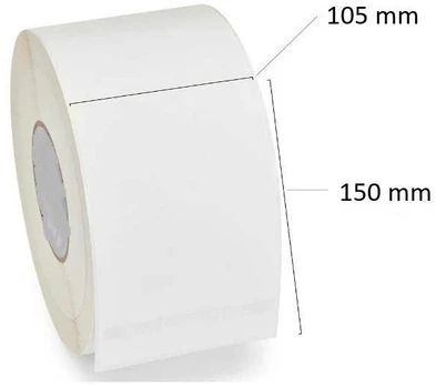 Dore Thermal Labels 105mm x 150mm, 76 mm core, 1000 pcs roll, removable