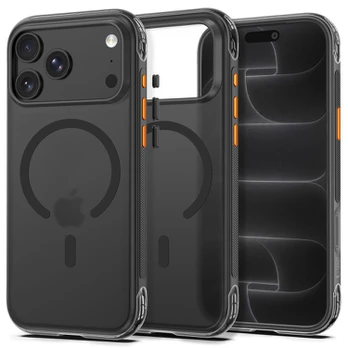 Juodas dėklas Apple iPhone 17 Pro / 18 Pro telefonui "Tech-Protect MagAir Magsafe CC"