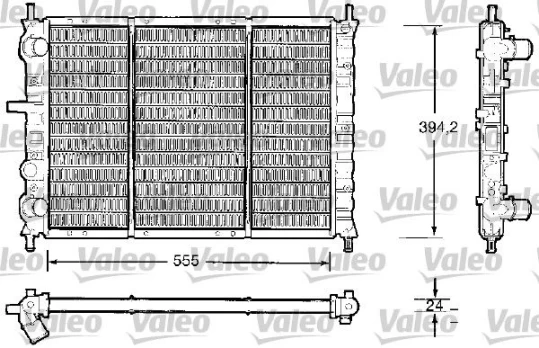 Radiatorius, variklio aušinimas VALEO 732504