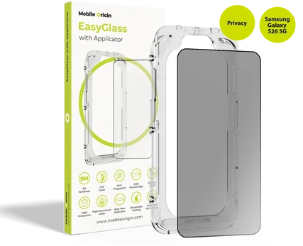 Alza Mobile Origin EasyGlass Privacy su aplikatoriumi Samsung Galaxy S26 5G
