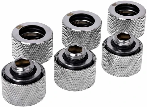 Alphacool Złączka 1/4" - 16mm, 6-pack, chrom (17384)
