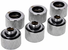 Alphacool Złączka 1/4" - 16mm, 6-pack, chrom (17384) kaina