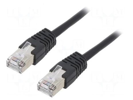 GEMBIRD FTP Cat5e Patch cord black 0.5m | PP22-0.5M/BK