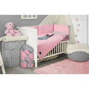 Bedding set - 5 parts - 120/90/180 - KRÓLICZEK SWETER - PINK kaina