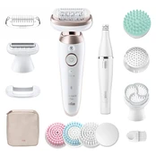 Braun Silk epil 9 Flex SkinSpa, baltas - Epiliatorius