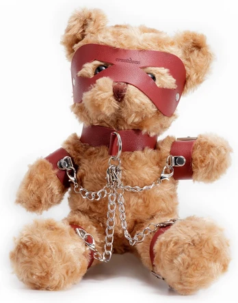 Bear CRUSHIOUS CRUSHITO BONDAGE MEŠKIUKAS RAUDONAS 31CM