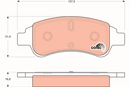 TRW GDB1563 Brake pad set