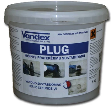 Pratekėjimus stabdantis mišinys Vandex Plug, 5kg
