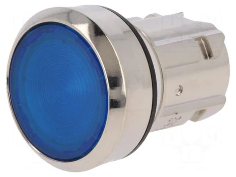 Switch: push-button | Stabl.pos: 1 | 22mm | blue | IP67 | Pos: 2 | Ø22mm
