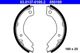 ATE 03.0137-0169.2 Brake shoe set kaina