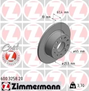 Stabdžių diskas ZIMMERMANN 600.3258.20 kaina