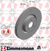 Stabdžių diskas ZIMMERMANN 250.1373.20 kaina