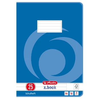 Herlitz Herlitz Hefte x.book A4/16 Lin.25 FSC Mix