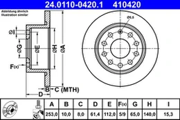 ATE 24.0110-0420.1 Brake Disc