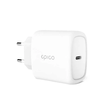 Įkroviklis Epico 20W PD USB-C, USB-C, balta