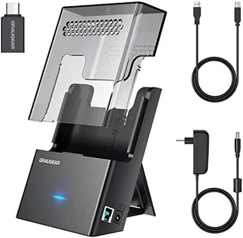 Kieszeń Graugear GRAUGEAR Dock-Gehäuse für 3,5"/2,5" HDD/SSD, USB3.2 Gen1