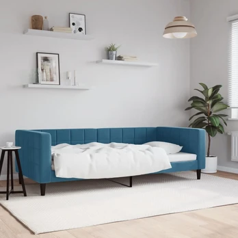 Sofa, mėlynos spalvos, 90x200cm, aksomas