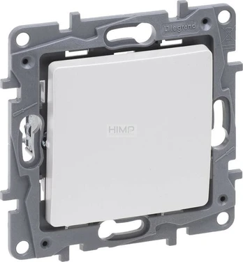 Legrand Niloe Selection vieno mygtuko jungiklis, 6a, perlo spalvos