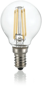 4W LED lemputė E14, 3000K, skaidri, 101200