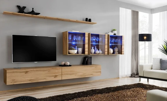 Svetainės baldų komplektas ASM Switch XVII, ąžuolo