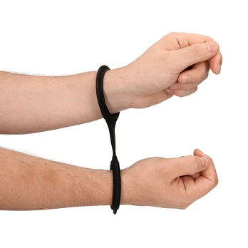 Ouch By Shots Silicone Hand Cuffs - Juodas