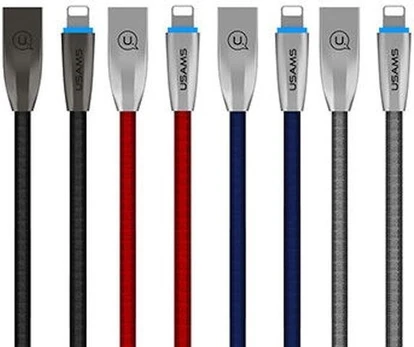 USB kabelis Usams USB-A – žaibiškas 1,2 m pilkas (IPZSUSB02)