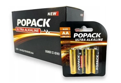 Popack AA (LR6) šarminiai elementai / baterijos, 40 vnt.