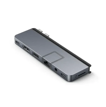Targus Hyper DUO PRO 7-in-2 USB-C Hub Grau