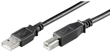 MicroConnect USB2.0 LSZH A-B 3m M-M, Juodas