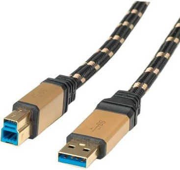 Roline USB kabelis USB-A – 3 m juodo aukso (11.02.8903)
