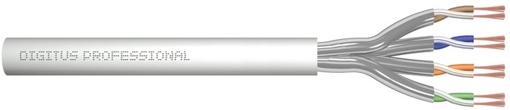 DIGITUS CAT 6A U/FTP Twisted Pair Roh-Patchkabel, 100m,grau
