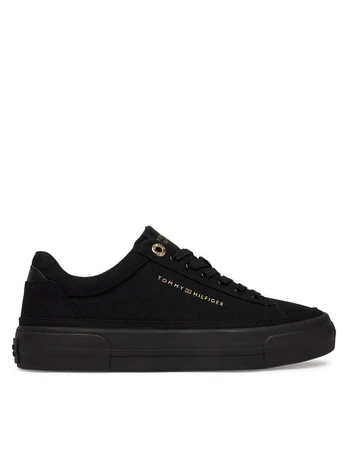 Laisvalaikio batai Tommy Hilfiger Th Foxing Platform Canvas FW0FW09480 Juoda