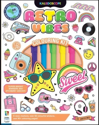 Kaleidoscope Colouring Kit Retro Vibes