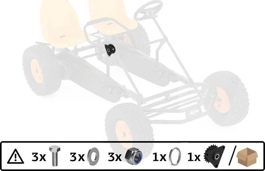 Berg Duo Coaster - Rear axle center set