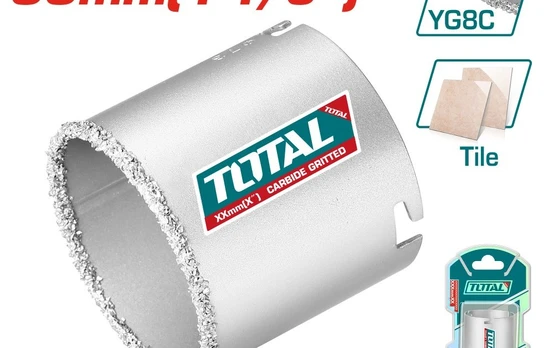 Gręžimo karūnėlė glazūrai TOTAL, YG8C+A3, 33 mm, TAC440331