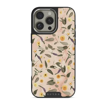 Sunday Brunch - Flowers iPhone 16 Pro Case, Elite Dark (MagSafe) / Silver