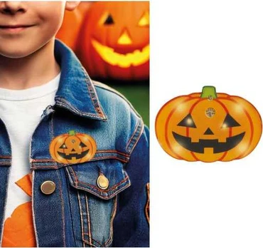Fiesta Græskar broche med lys, 4,5 cm