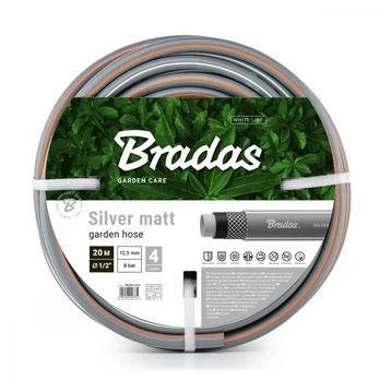 Žarna laistymui Bradas Silver Matt, 125 mm, 30 m