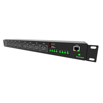 Valdoma maitinimo panelė 19 8xIEC C13 C14 C20 E Schuko WEB-SERVER Avizio