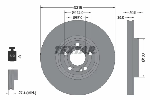 TEXTAR 92316705 Brake Disc