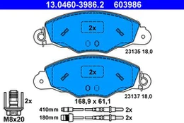 ATE 13.0460-3986.2 Brake pad set