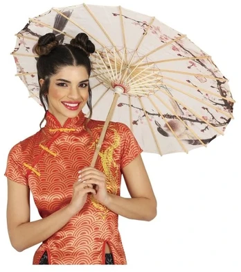 Fiesta Orientališkas skėtis, baltas 82 cm