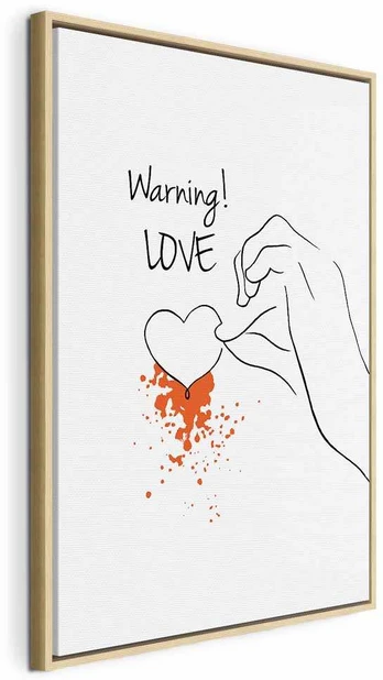 Artgeist Paveikslas - Warning! Love (1 Part) Vertical