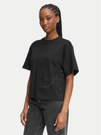 HUGO Marškinėliai Duslant 50570677 Juoda Oversize