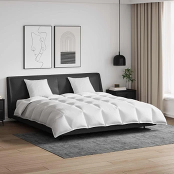 Antklodė Kita su pagalve 3 pcs Balta 200 x 200 cm Pūkai