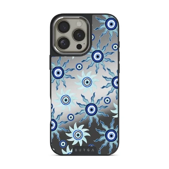Blue Gaze - iPhone 16 Pro Max Case, Elite Mirror Dark (MagSafe) / Silver