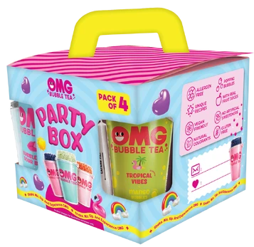 OMG BUBBLE TEA party box, 4 x 220 ml