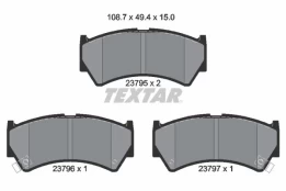 Stabdžių trinkelių rinkinys, diskinis stabdys TEXTAR 2379501 kaina