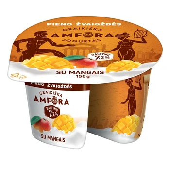 Jogurtas su mangais GRAIKIŠKA AMFORA, 3,1% rieb., 150 g