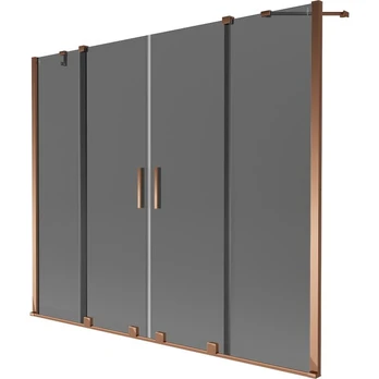 Vonios sienelė Mexen Velar Duo, 180 x 150 cm, Rose gold/Graphite